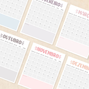 calendário 2026 para imprimir