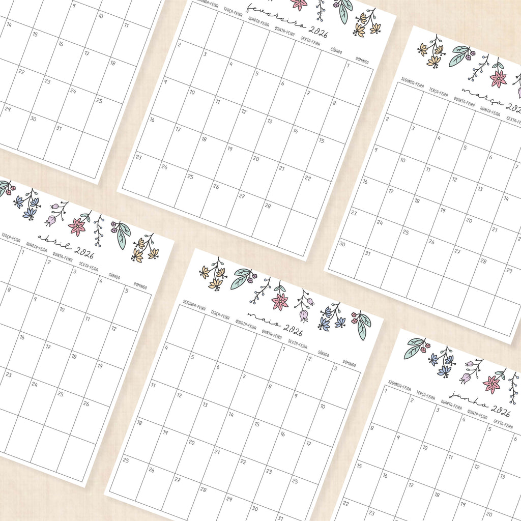 calendário 2026 para imprimir
