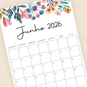 calendário 2026 para imprimir