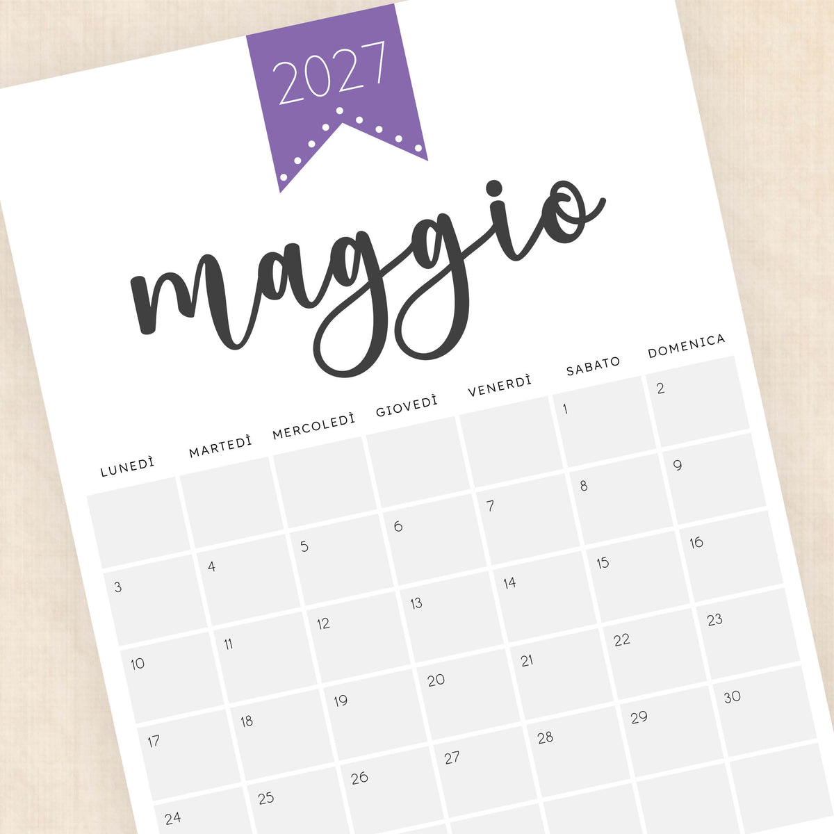 calendario 2027 da stampare