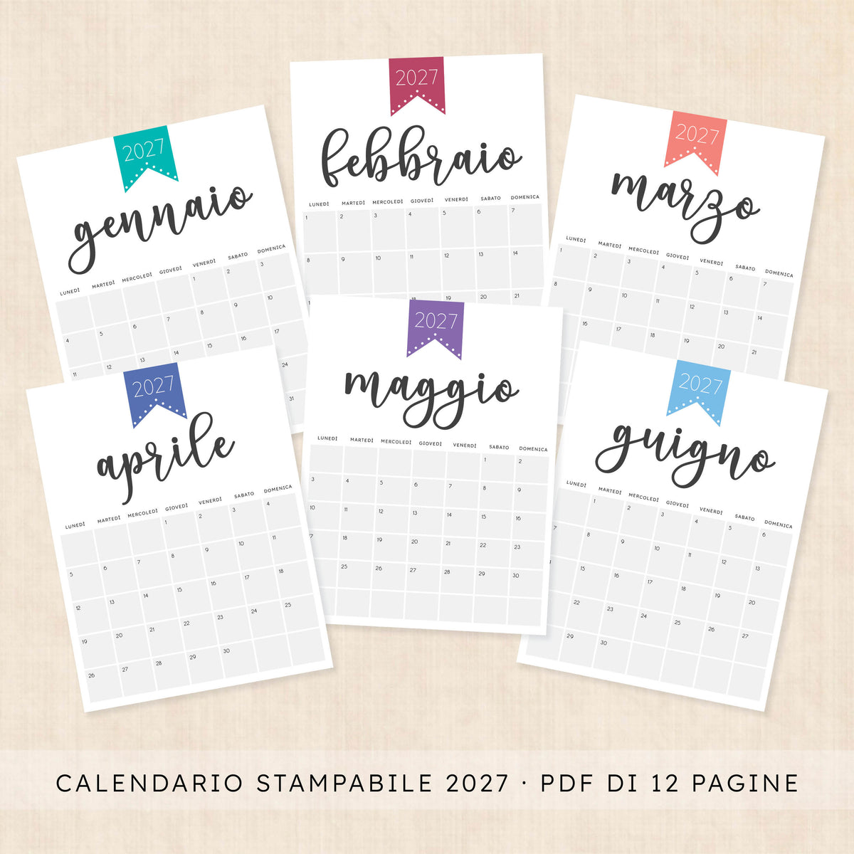 calendario 2027 da stampare