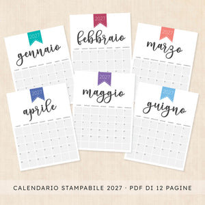 calendario 2027 da stampare