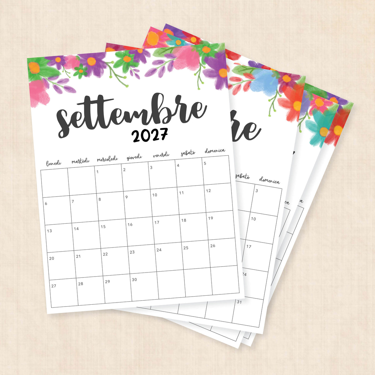 calendario 2027 da stampare
