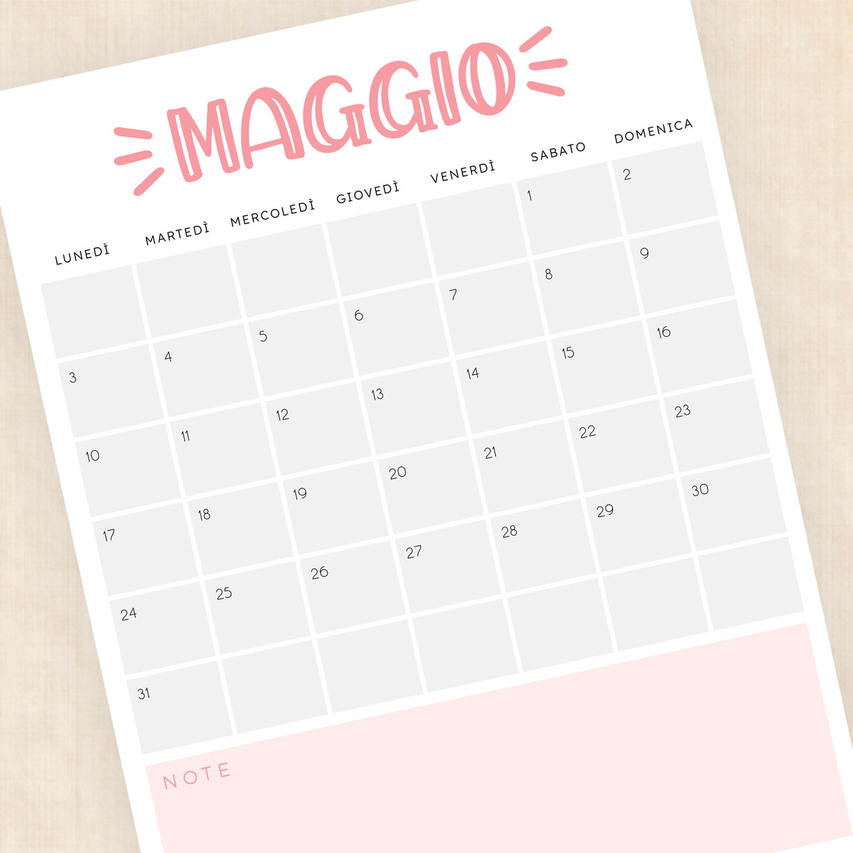 calendario 2027 da stampare