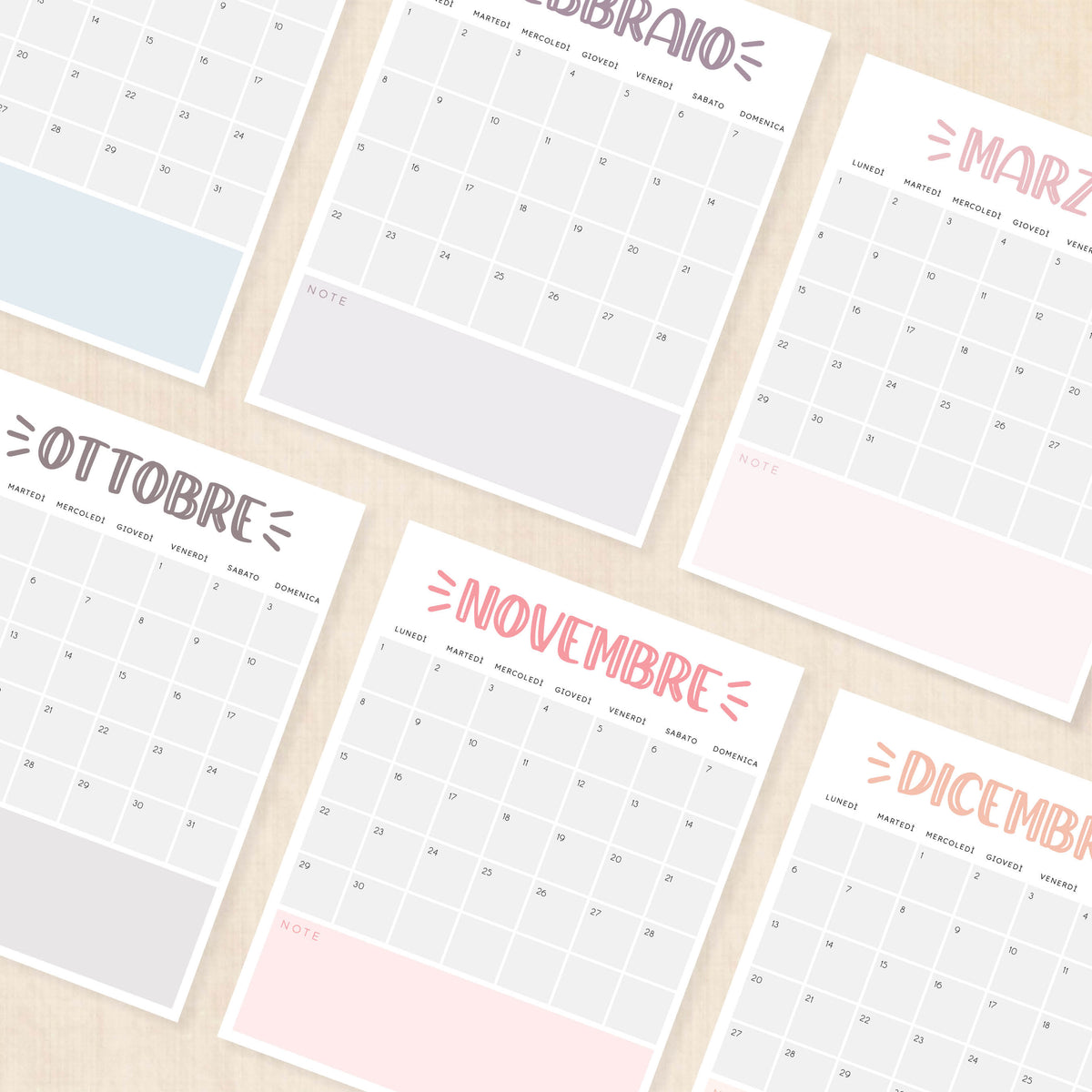 calendario 2027 da stampare