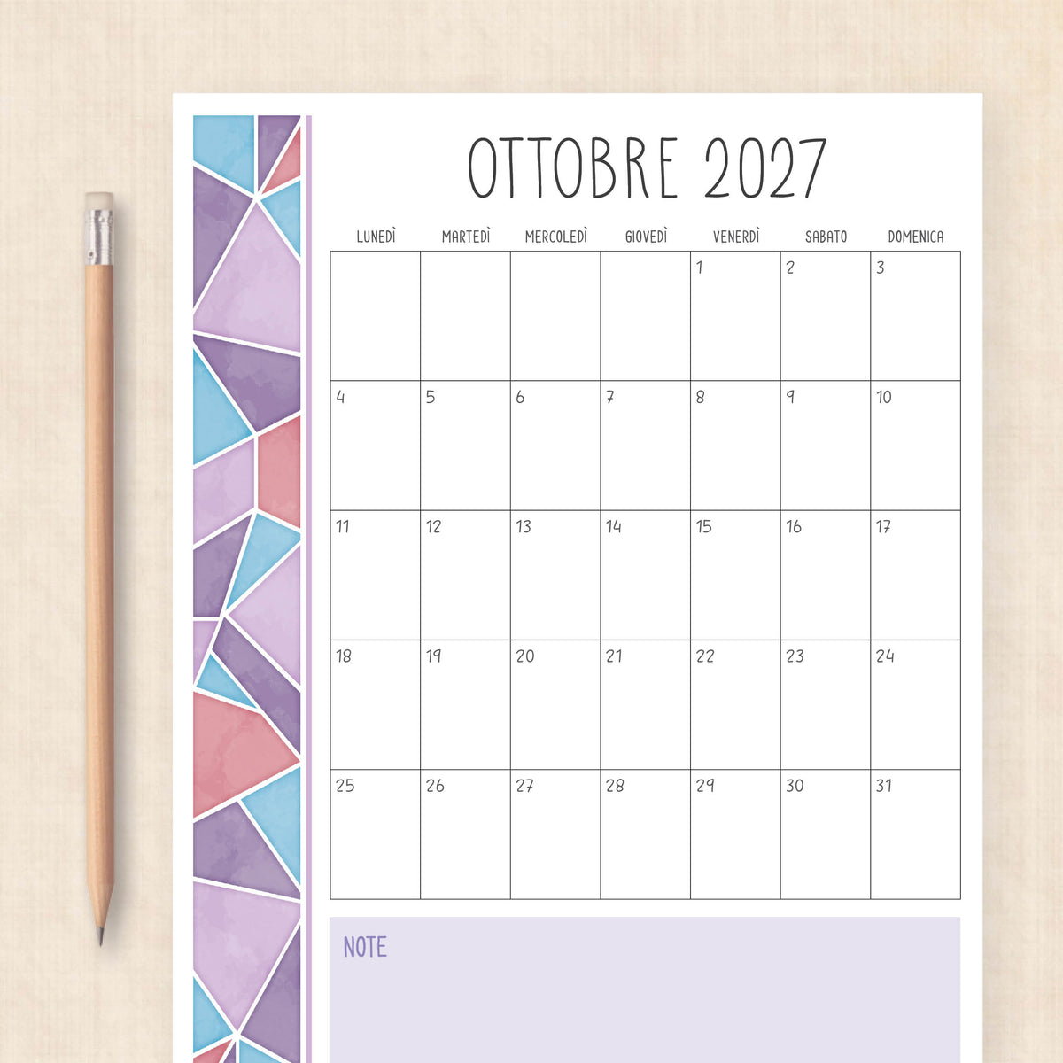 calendario 2027 da stampare