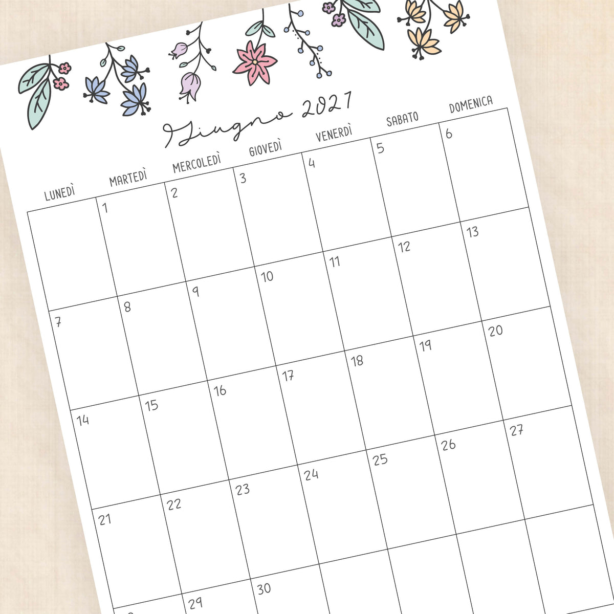 calendario 2027 da stampare