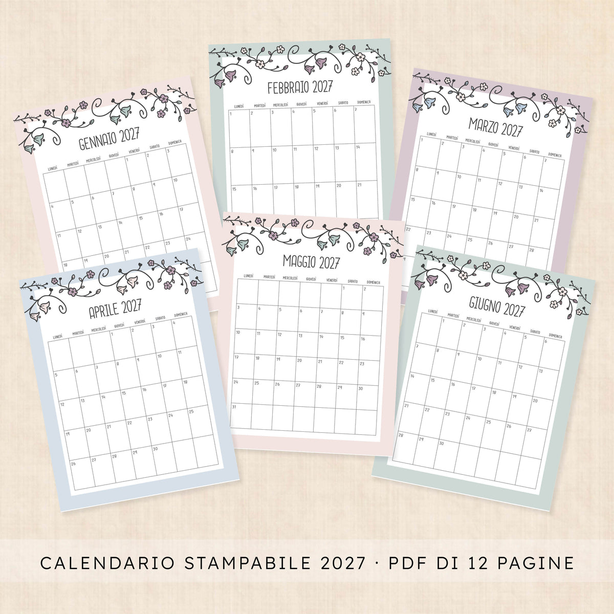 calendario 2027 da stampare