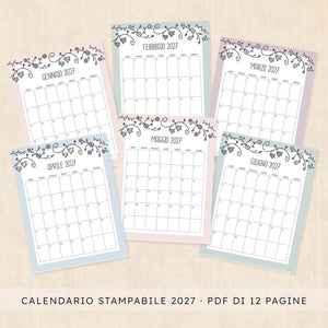 calendario 2027 da stampare