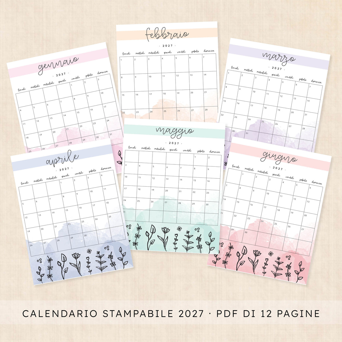 calendario 2027 da stampare