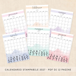 calendario 2027 da stampare