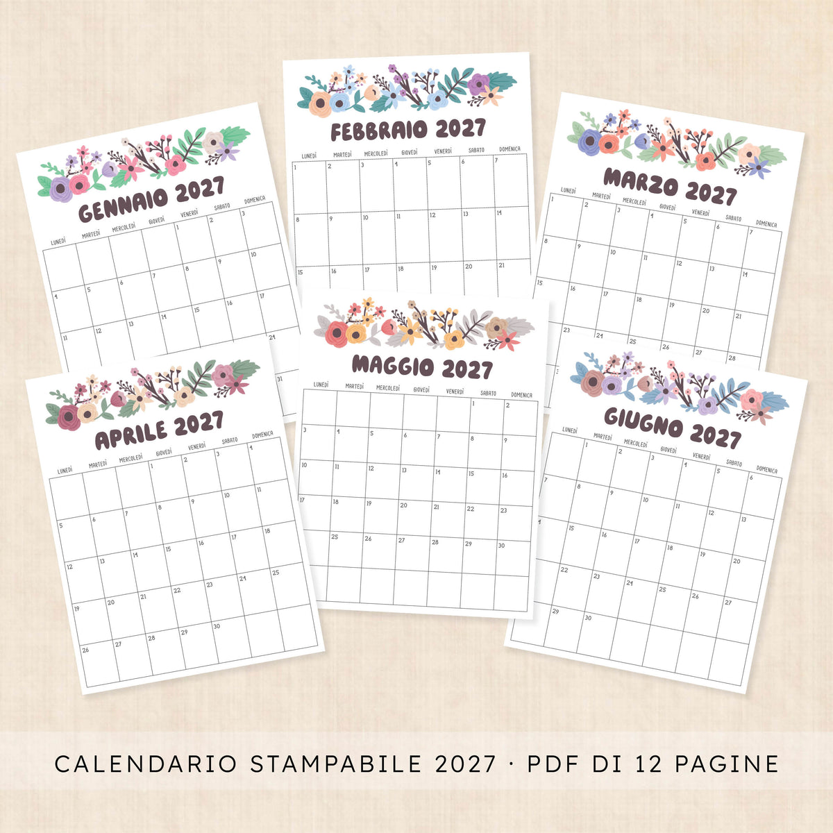 calendario 2027 da stampare