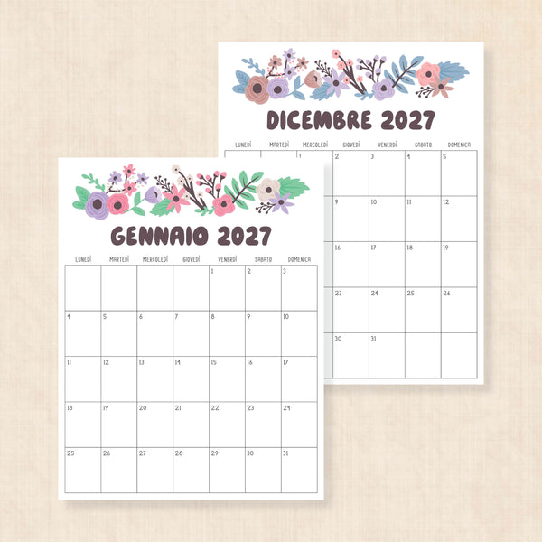 calendario 2027 da stampare