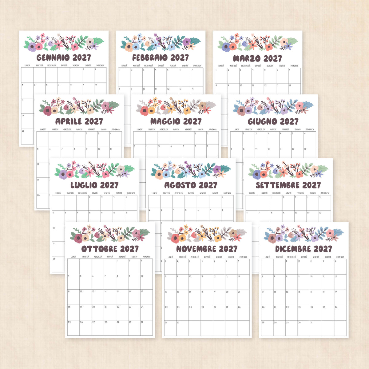 calendario 2027 da stampare
