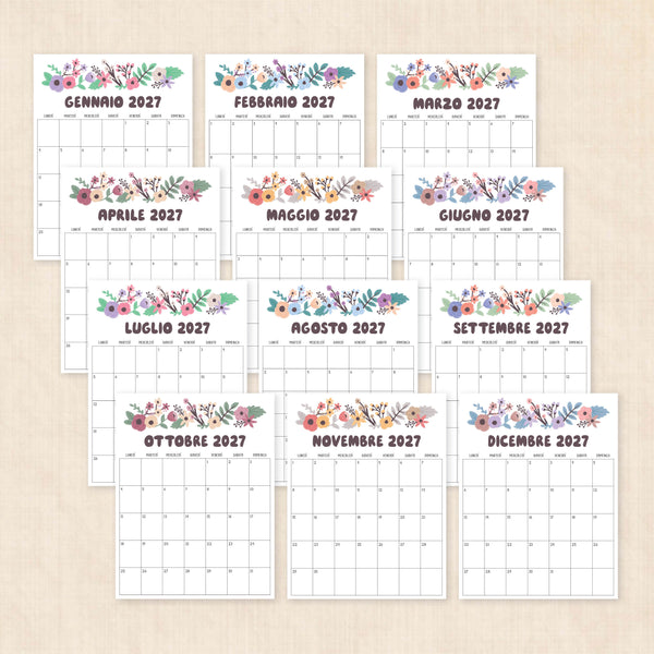 calendario 2027 da stampare