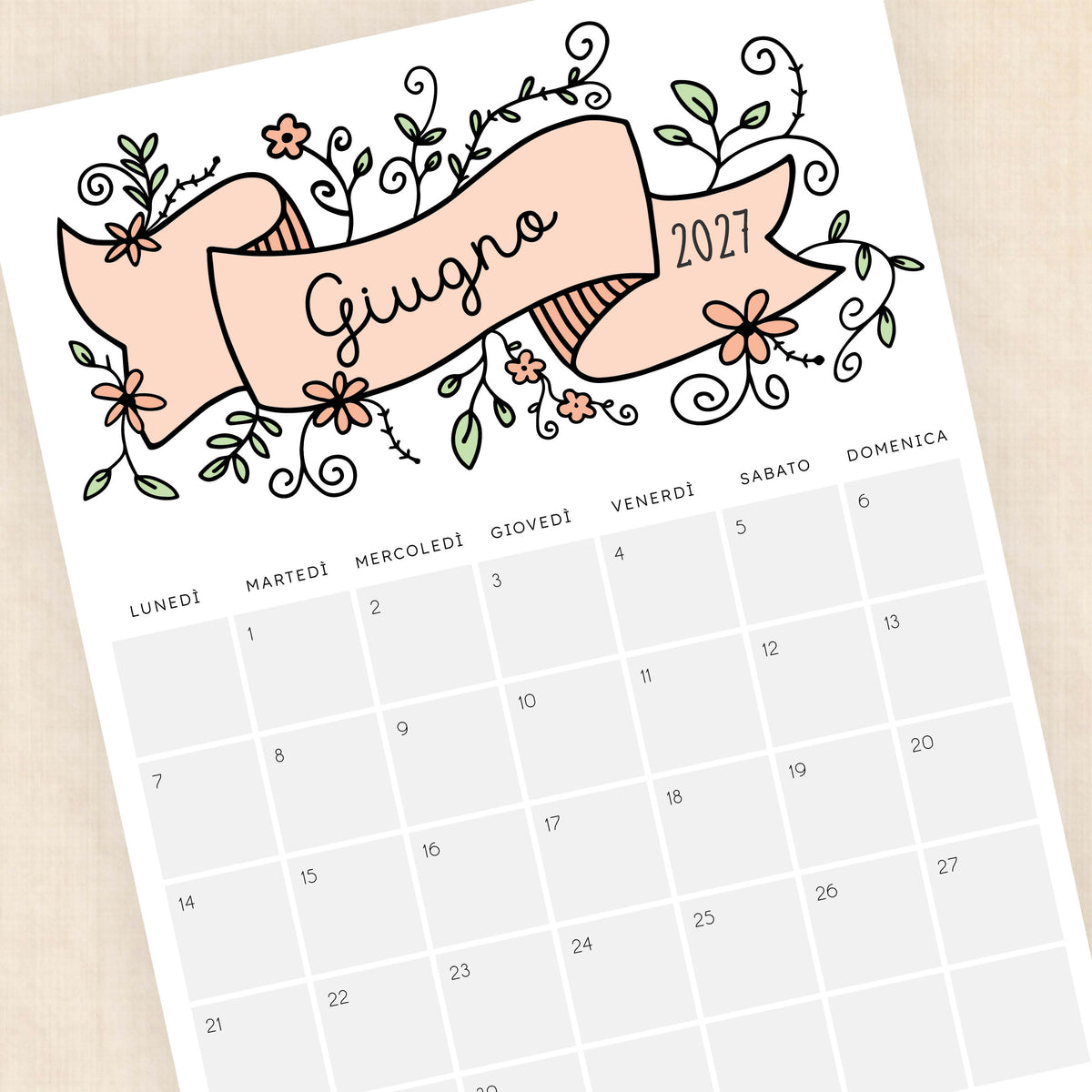 calendario 2027 da stampare