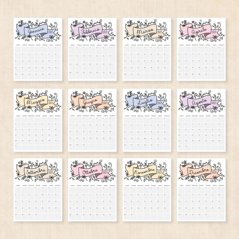 calendario 2027 da stampare