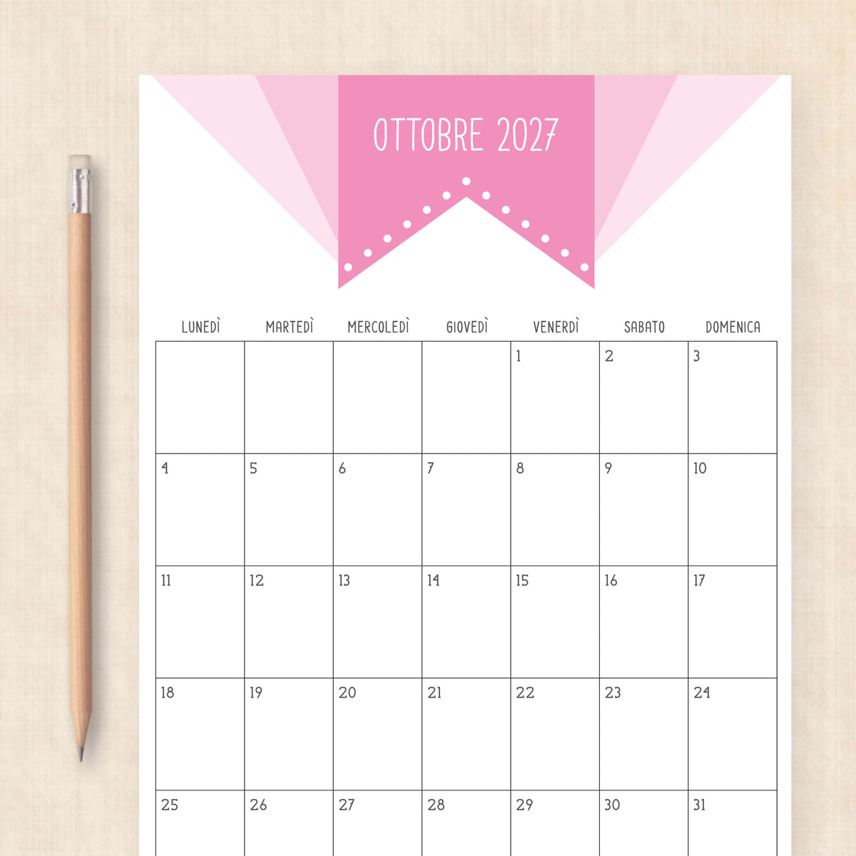 calendario 2027 da stampare