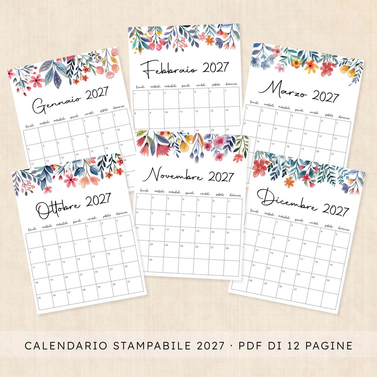 calendario 2027 da stampare