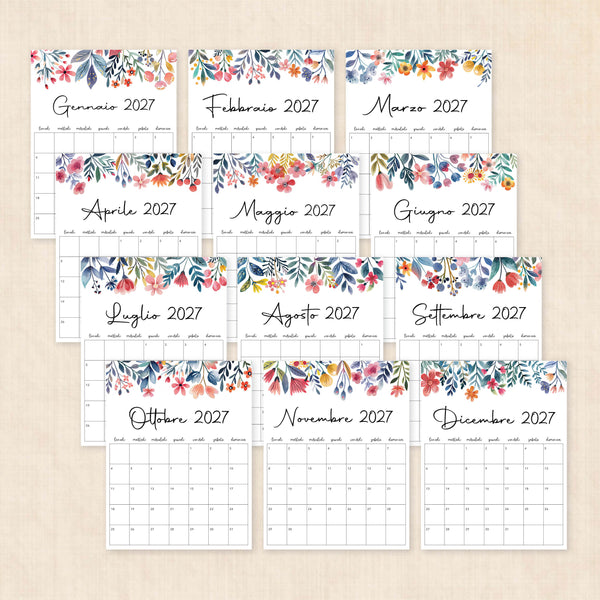 calendario 2027 da stampare