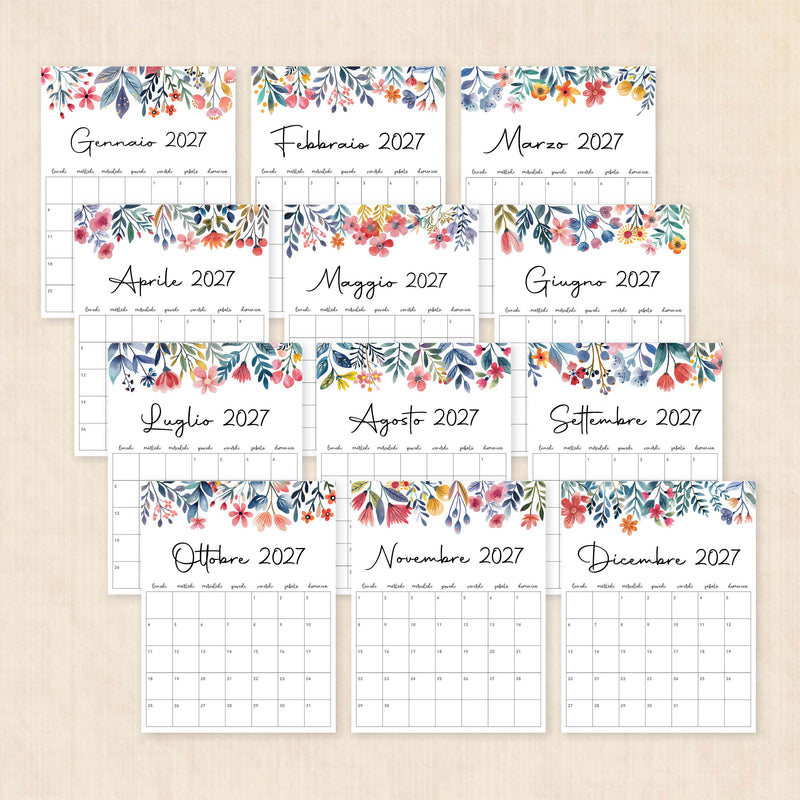 calendario 2027 da stampare