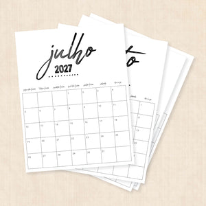 calendário 2027 para imprimir