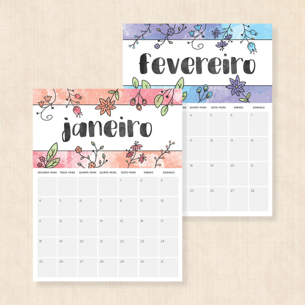 calendário 2027 para imprimir
