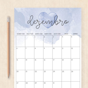 calendário 2027 para imprimir