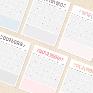 calendário 2027 para imprimir