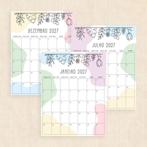 calendário 2027 para imprimir
