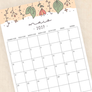 calendário 2027 para imprimir