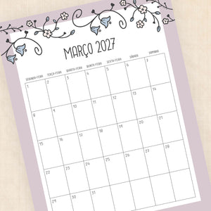 calendário 2027 para imprimir