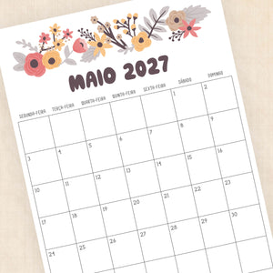 calendário 2027 para imprimir