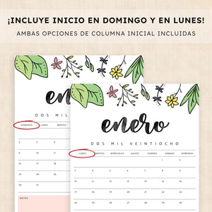 calendario 2028 para imprimir