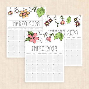 calendario 2028 para imprimir