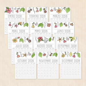 calendario 2028 para imprimir