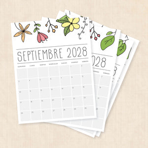 calendario 2028 para imprimir