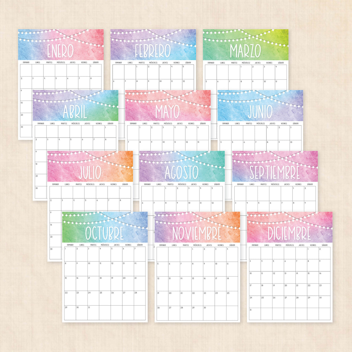 calendario 2028 para imprimir