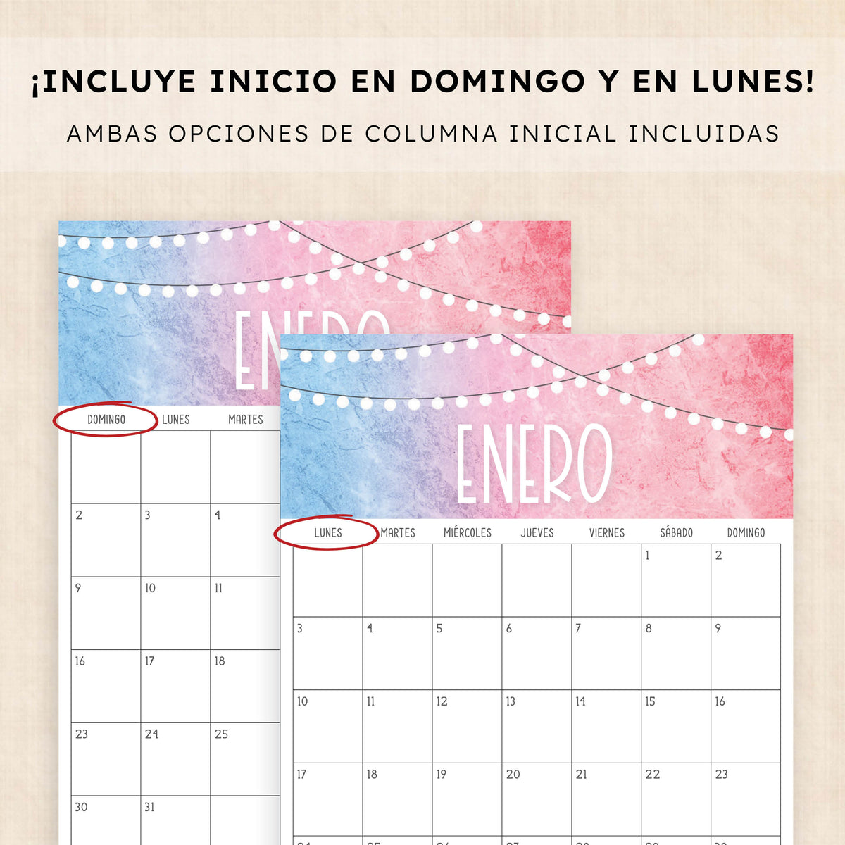 calendario 2028 para imprimir
