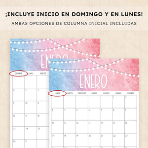 calendario 2028 para imprimir