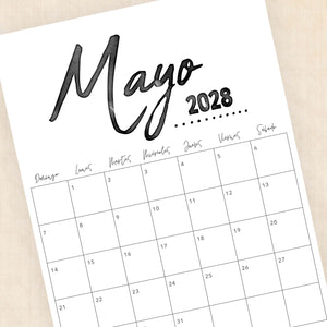 calendario 2028 para imprimir