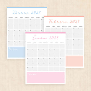 calendario 2028 para imprimir