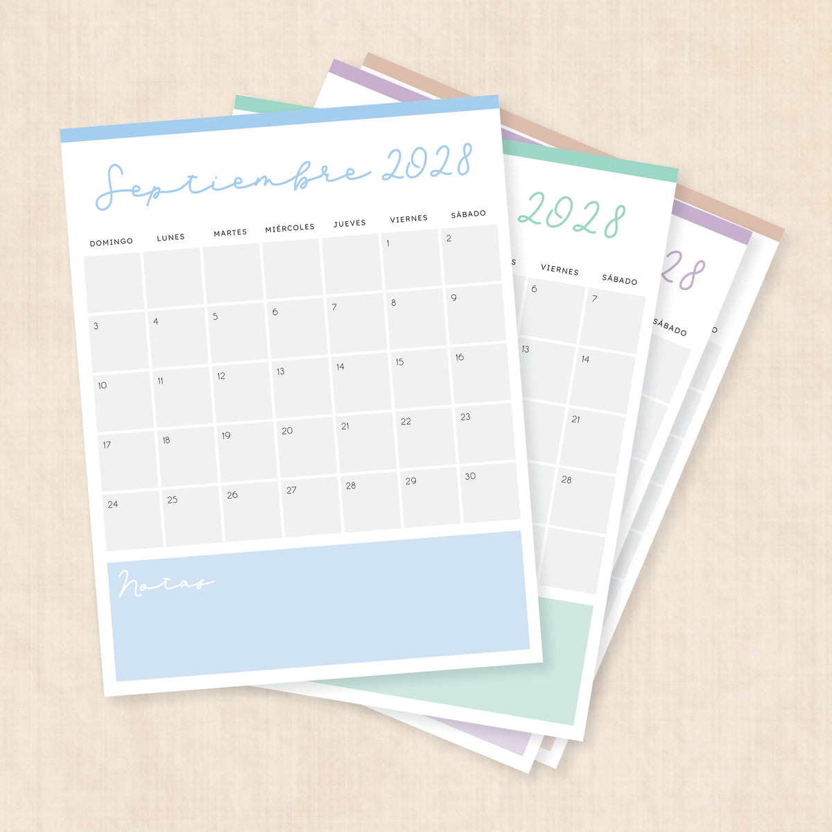 calendario 2028 para imprimir