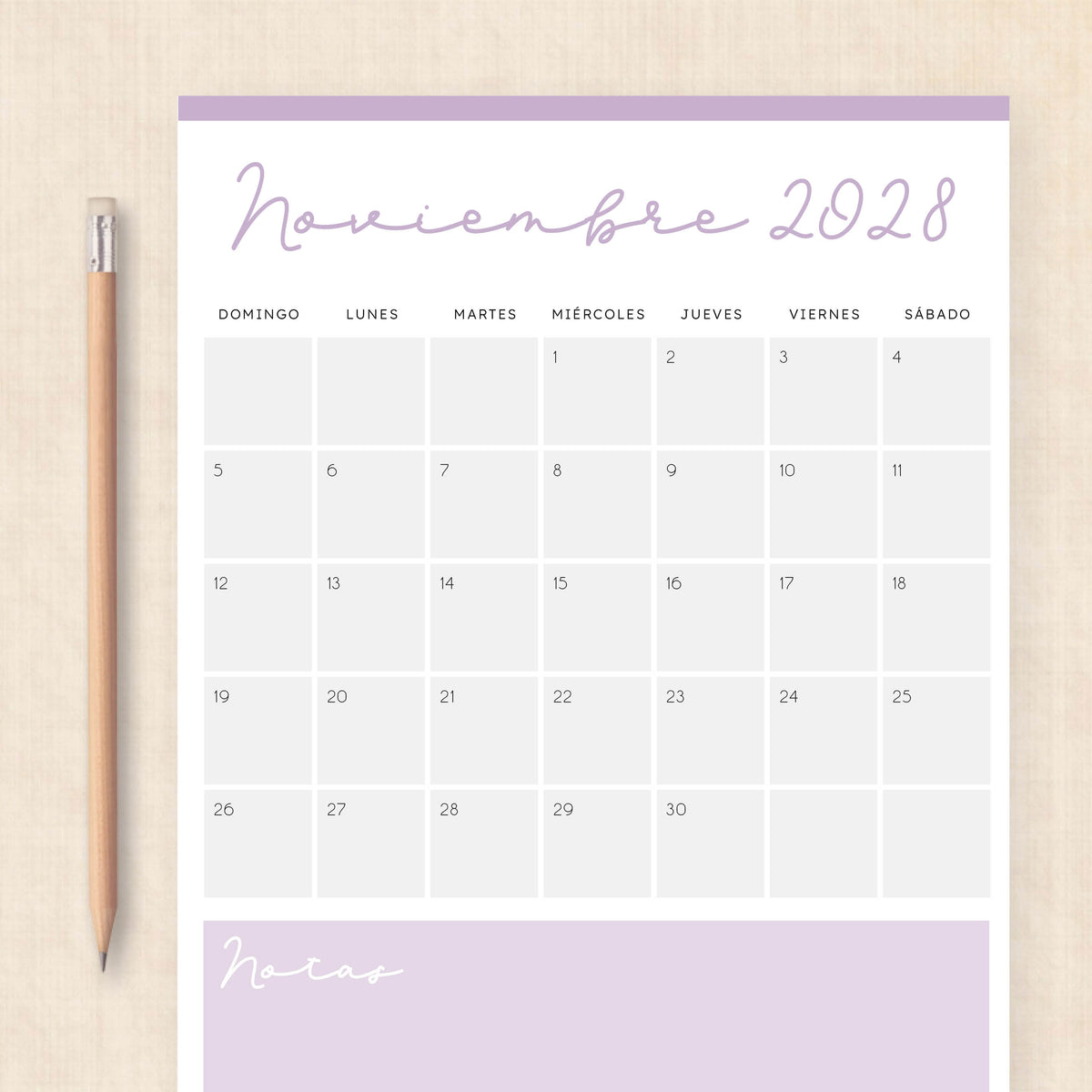 calendario 2028 para imprimir