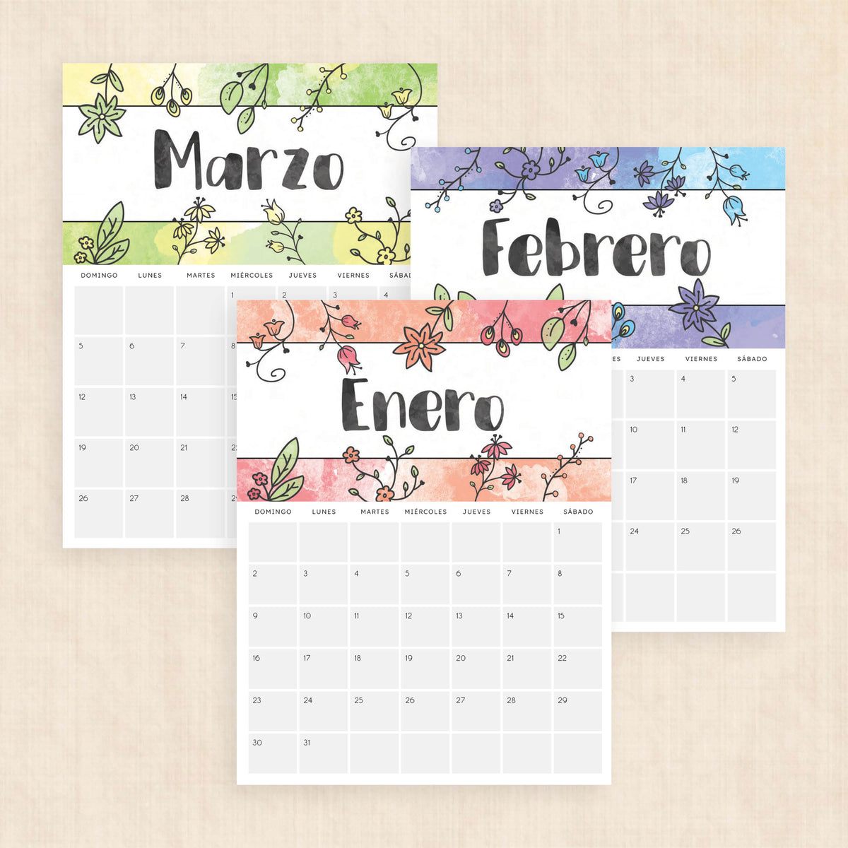 calendario 2028 para imprimir