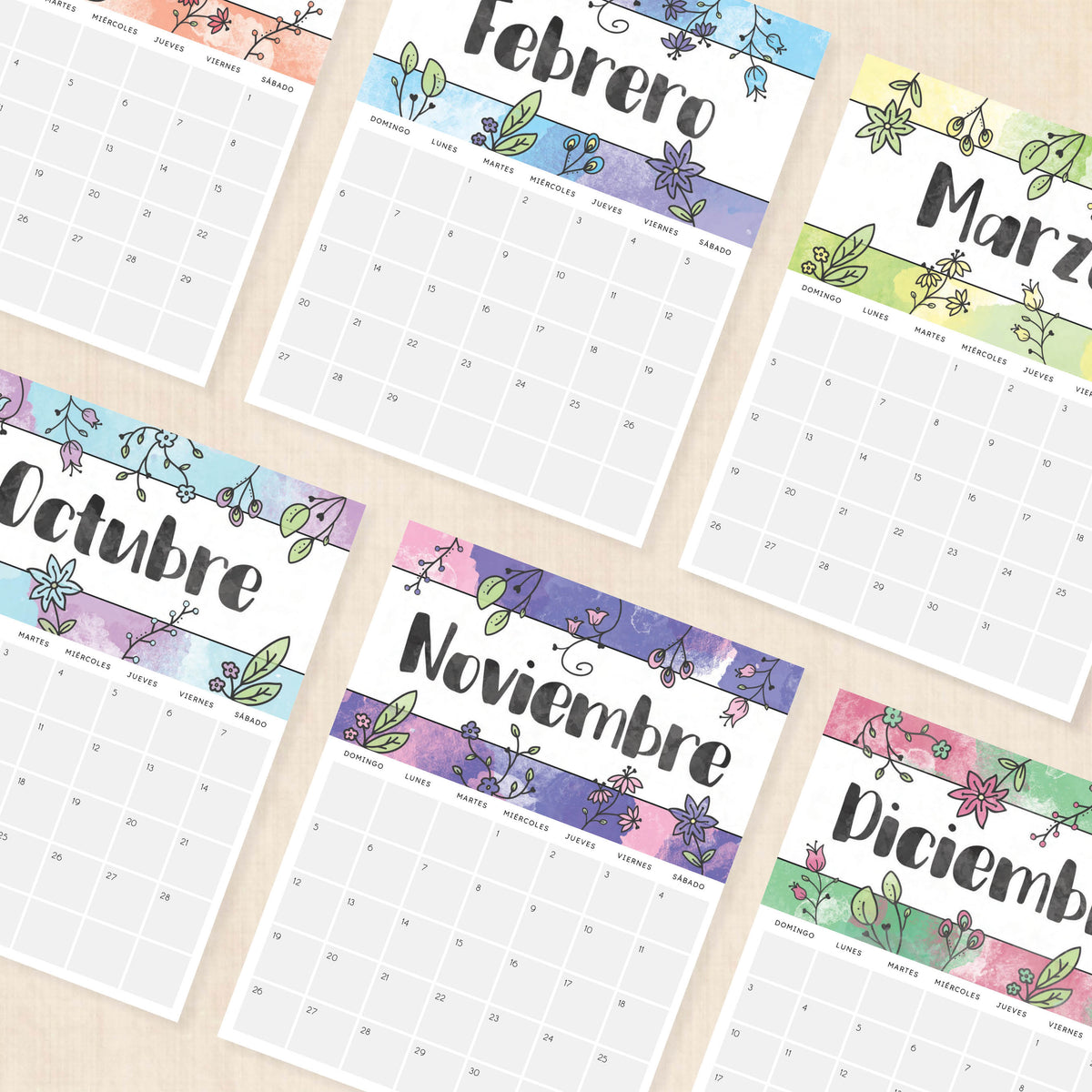 calendario 2028 para imprimir