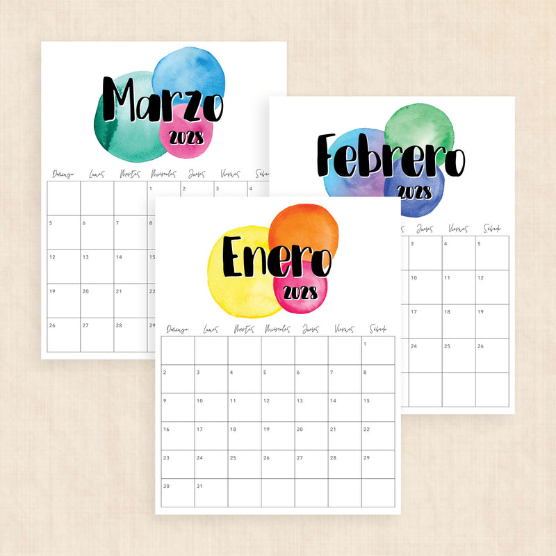calendario 2028 para imprimir