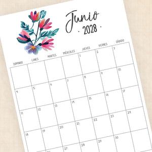 calendario 2028 para imprimir