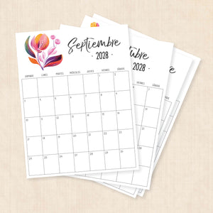 calendario 2028 para imprimir
