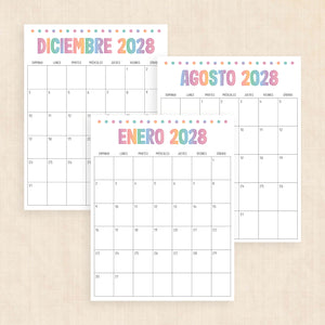 calendario 2028 para imprimir